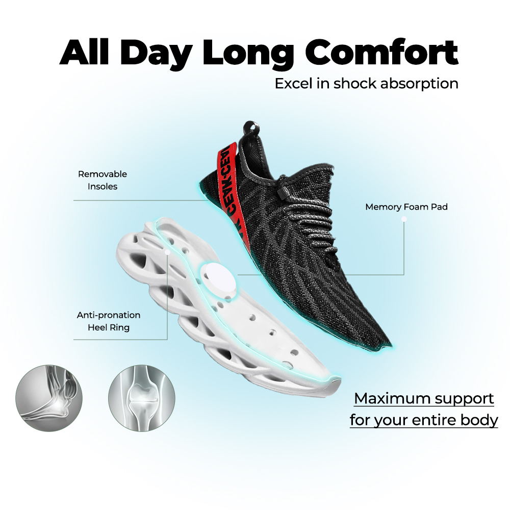 Softsfeel® Women's Cloud Strider V1 - Black Red