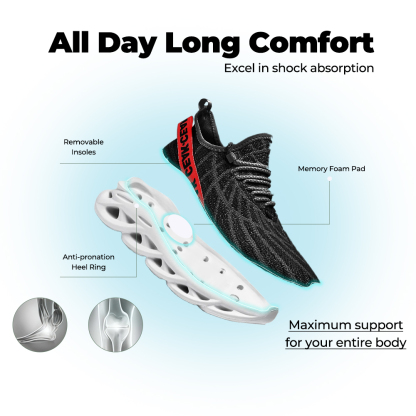 Softsfeel® Women's Cloud Strider V1 - Black Red