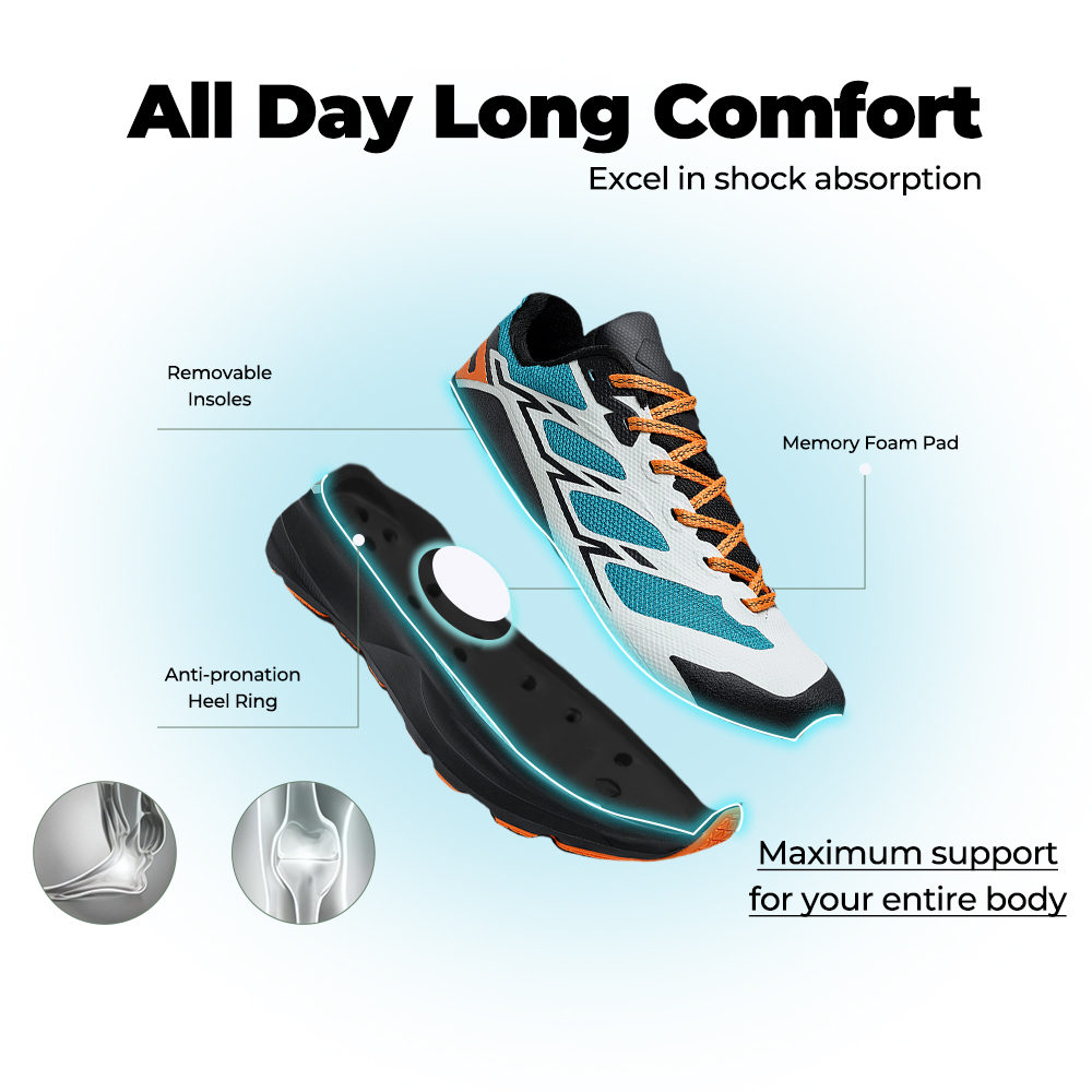 Men's WideToe Grip V1 - Sunset Orange & Basalt Gray