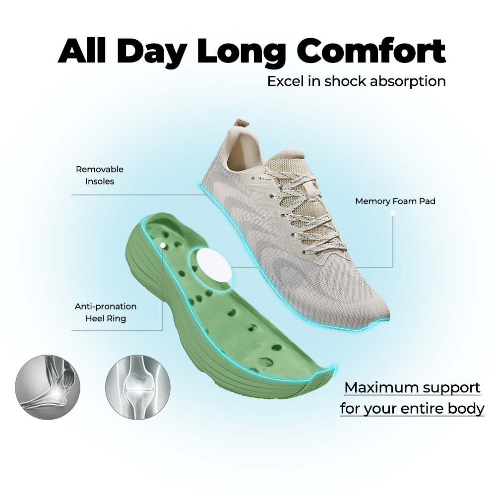 Men's WideToe Grip V2 - Cream & Sage Green