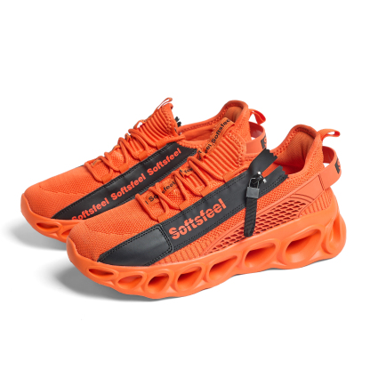 Softsfeel® Men's Side-Zip ComfortFit Walking Shoes - Orange