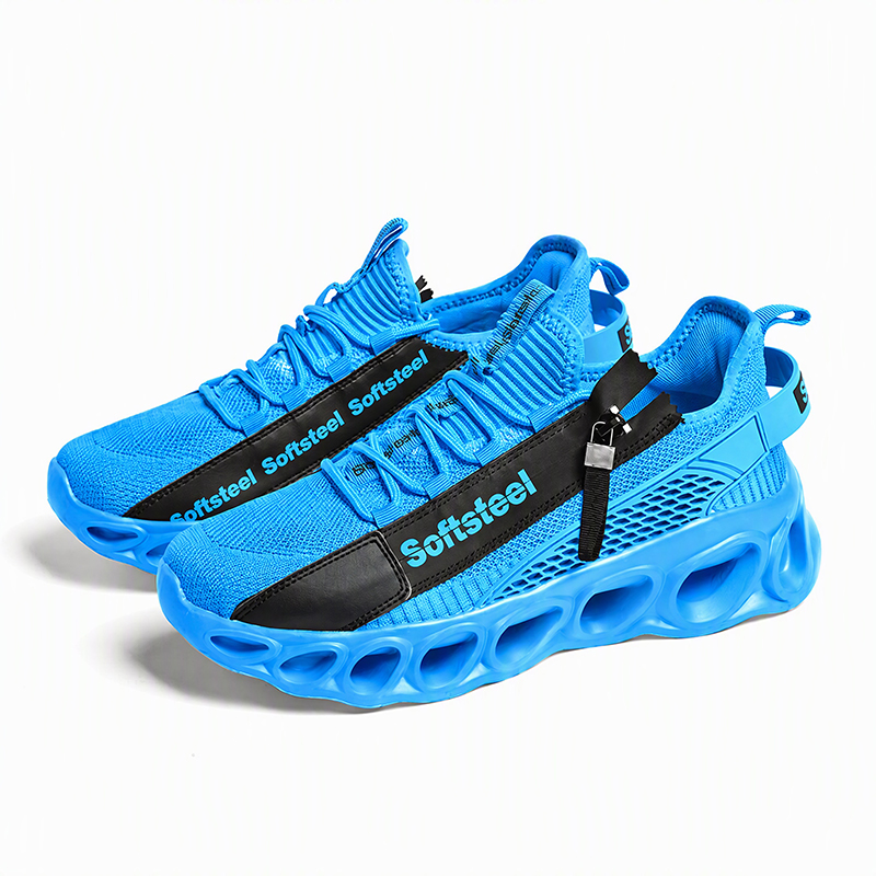 Softsfeel® Men's Side-Zip ComfortFit Walking Shoes - Blue