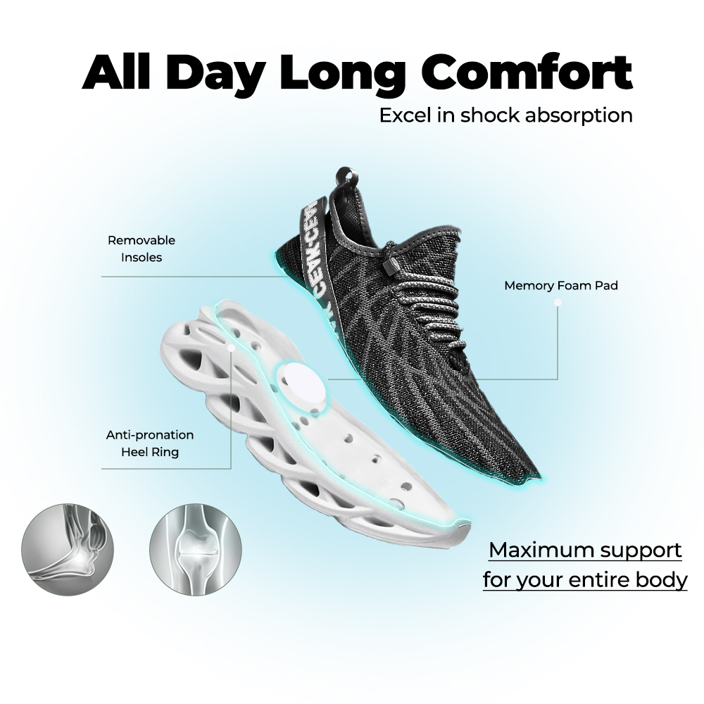 Softsfeel® Women's Cloud Strider V1 - Black Gray