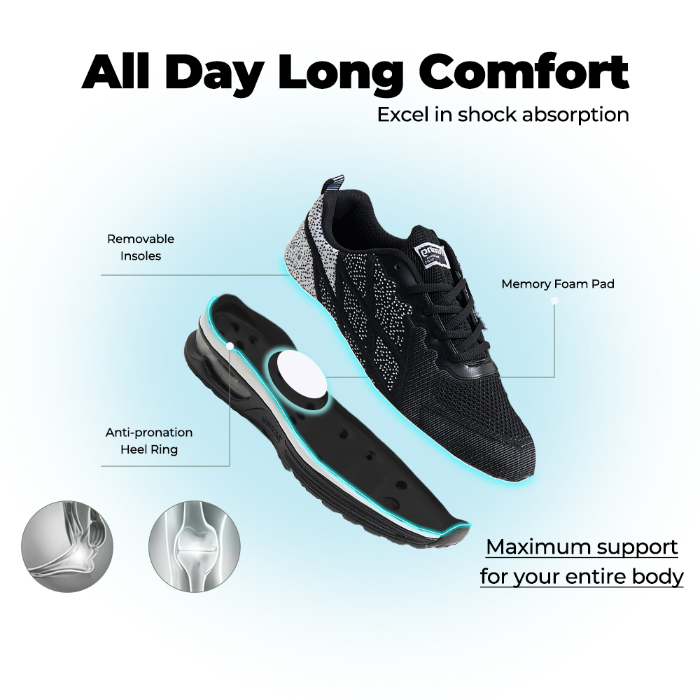 Softsfeel® Women's AirCush Lite Core V1 - Black/White