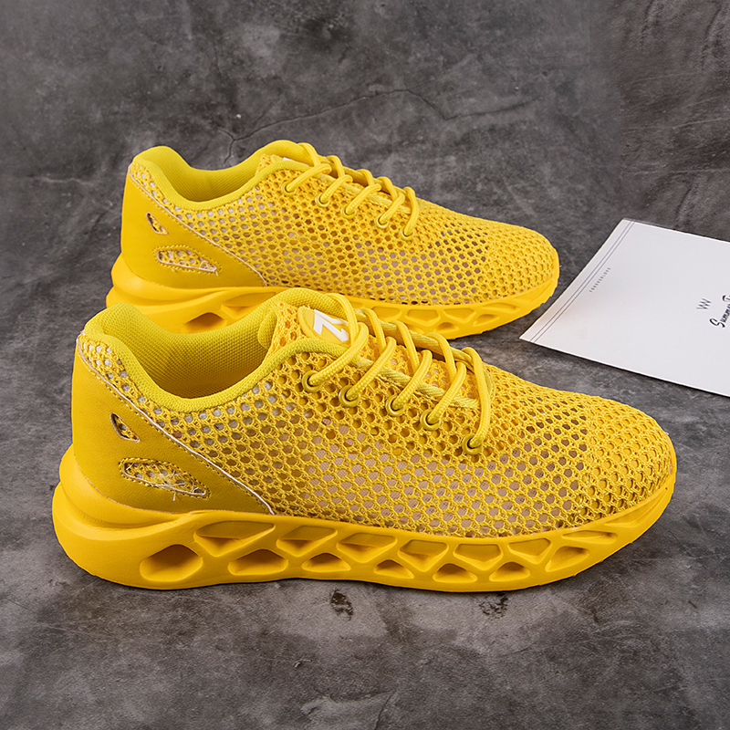 Softsfeel Women's Relieve Foot Pain Perfect Cushioning Walking Shoes - Yellow-SOFTSFEEL