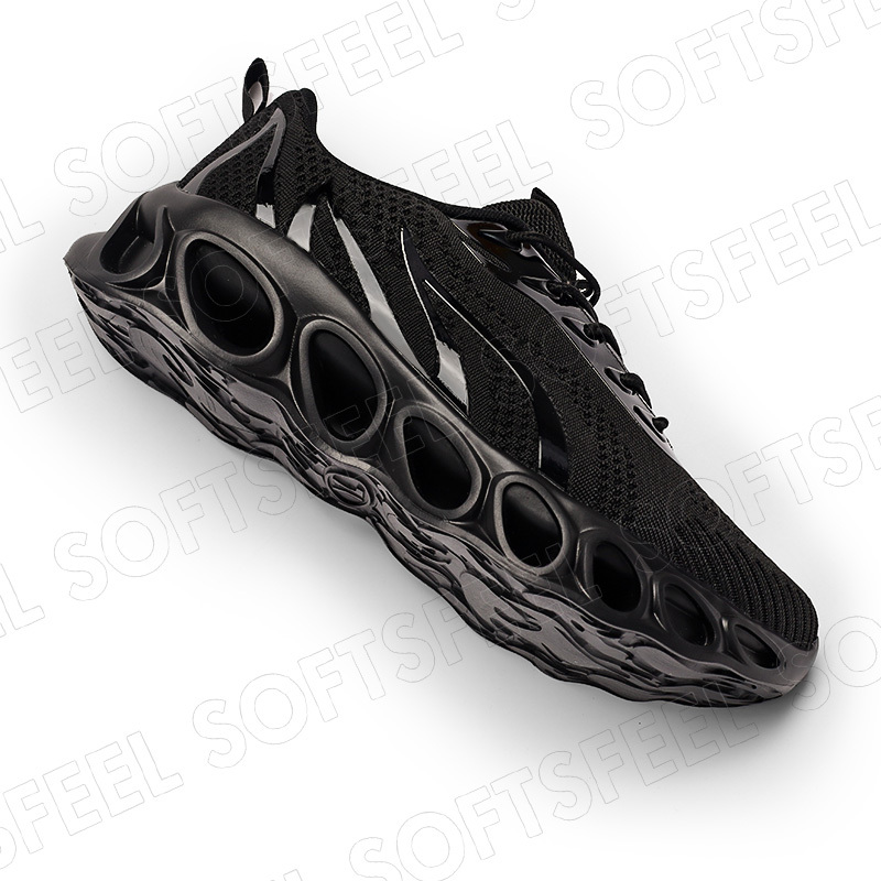Softsfeel Men's Relieve Foot Pain Perfect Walking Shoes - Black-SOFTSFEEL
