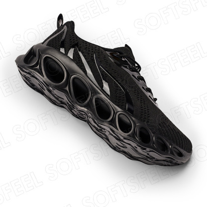 Softsfeel Men's Relieve Foot Pain Perfect Walking Shoes - Black-SOFTSFEEL