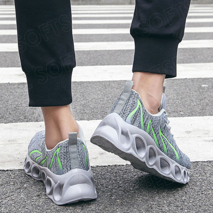 Softsfeel Men's Relieve Foot Pain Perfect Walking Shoes - Gray-SOFTSFEEL
