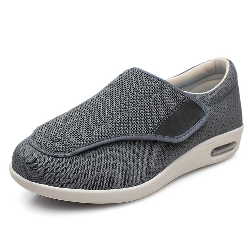 [For Swollen Feet + Plus Size] - Women's Comfortable Unisex Wide Walking Diabetic Shoes - Dark Grey-SOFTSFEEL