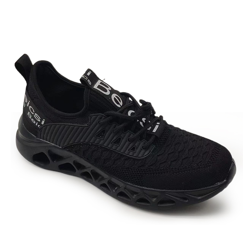 Softsfeel Men's AirCushion Shoes - Black-SOFTSFEEL