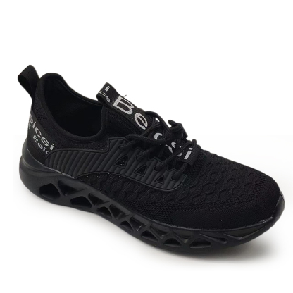 Softsfeel Men's AirCushion Shoes - Black-SOFTSFEEL