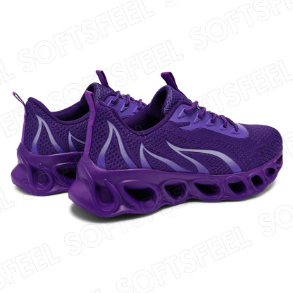 Softsfeel Men's Relieve Foot Pain Perfect Walking Shoes - Purple-SOFTSFEEL