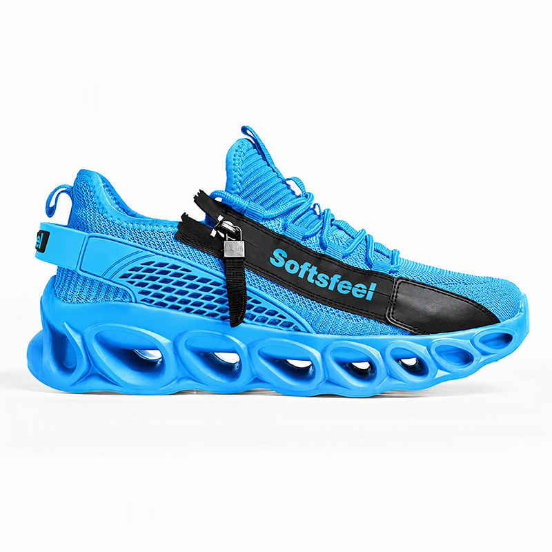 Softsfeel® Men's Side-Zip ComfortFit Walking Shoes - Blue