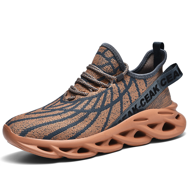 Men's Ortho Stretch Cushion Shoes - Ochre-SOFTSFEEL