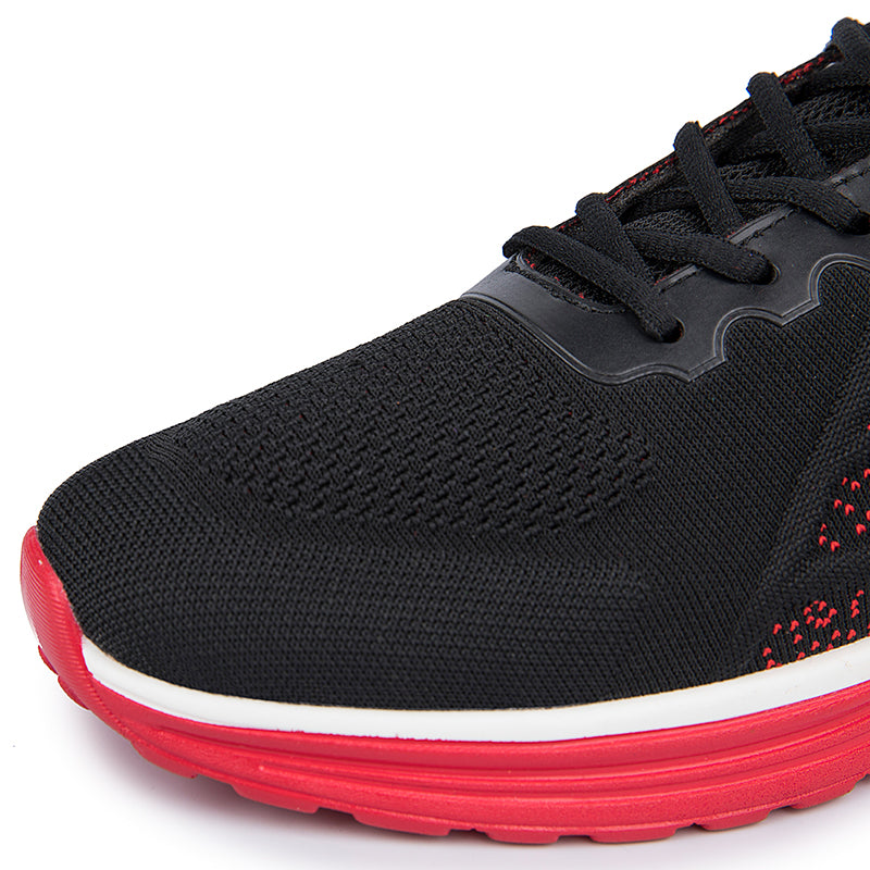 Softsfeel Women's Technology Air Cushion Super Soft Shoes - Black/Red-SOFTSFEEL
