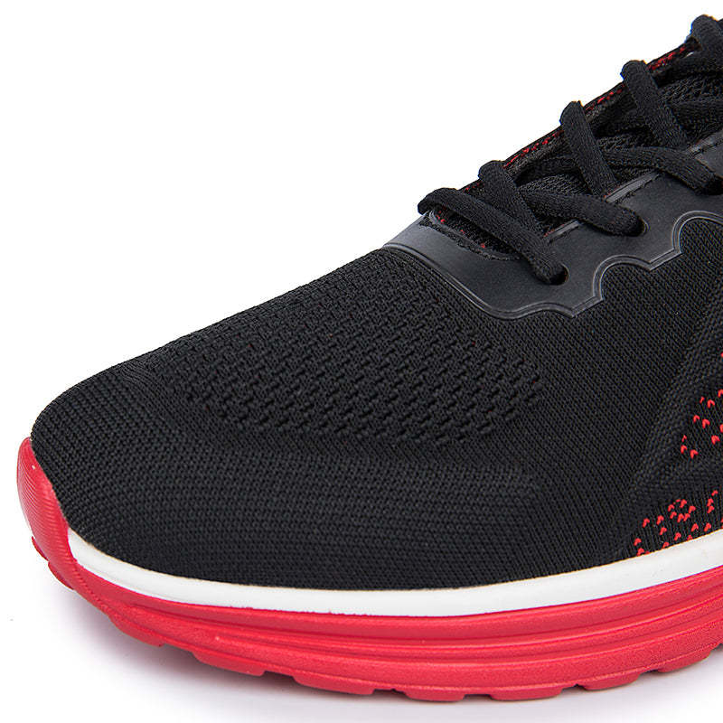 Softsfeel Women's Technology Air Cushion Super Soft Shoes - Black/Red-SOFTSFEEL