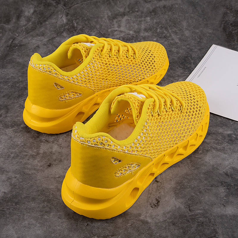 Softsfeel Women's Relieve Foot Pain Perfect Cushioning Walking Shoes - Yellow-SOFTSFEEL