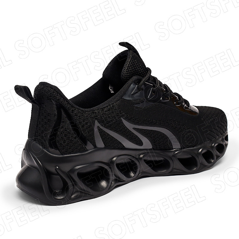 Softsfeel Men's Relieve Foot Pain Perfect Walking Shoes - Black-SOFTSFEEL