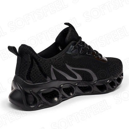 Softsfeel Men's Relieve Foot Pain Perfect Walking Shoes - Black-SOFTSFEEL