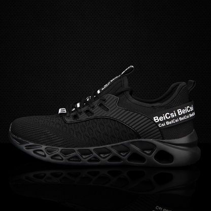 Softsfeel Men's AirCushion Shoes - Black-SOFTSFEEL