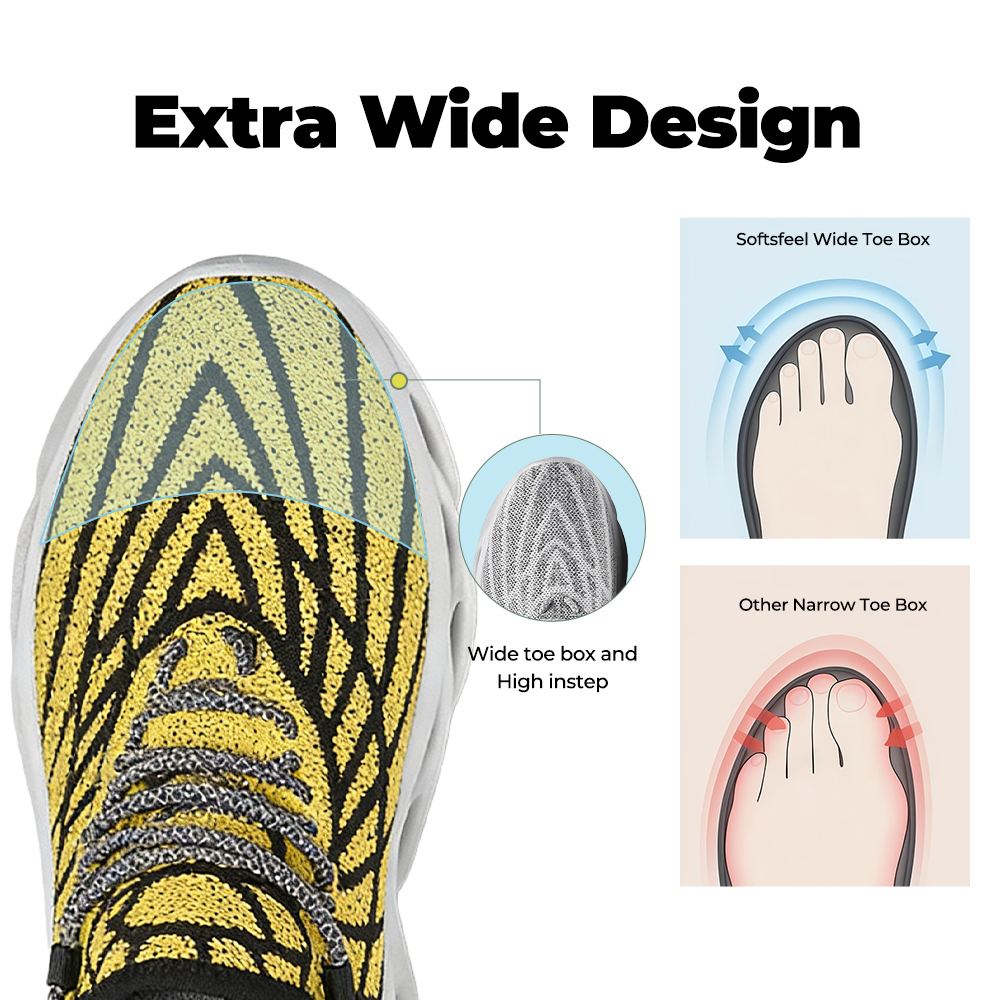 Softsfeel® Women's Cloud Strider V1 - Black Yellow