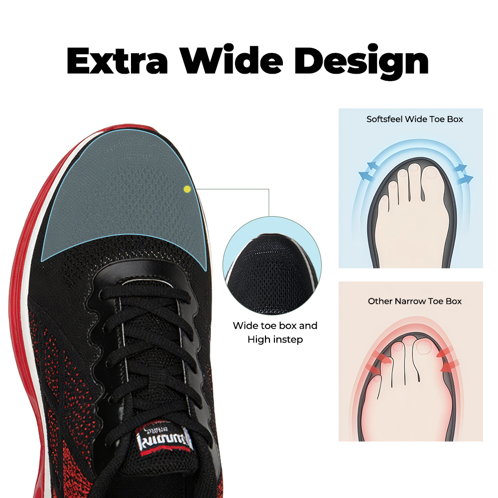 Softsfeel® Women's AirCush Lite Core V1 - Black/Red