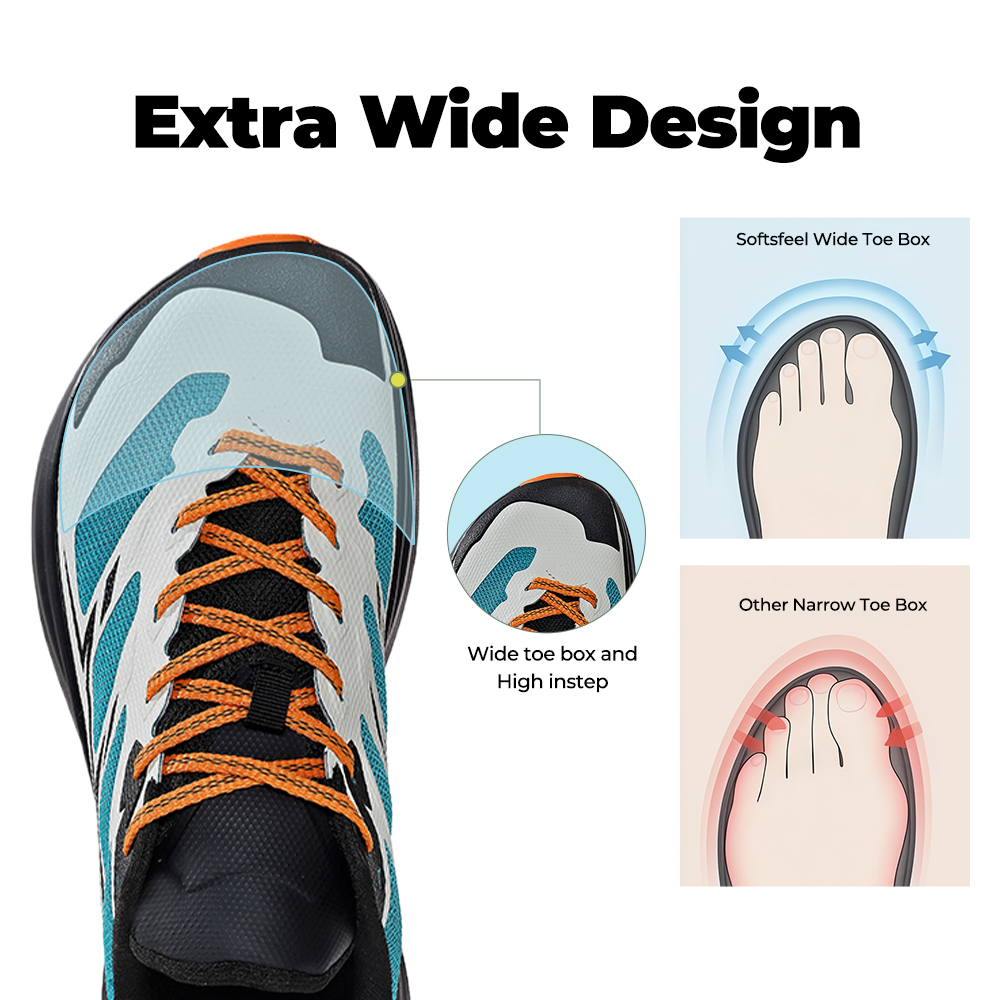 Women's WideToe Grip V1 - Sunset Orange & Basalt Gray