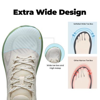 Men's WideToe Grip V2 - Cream & Sage Green
