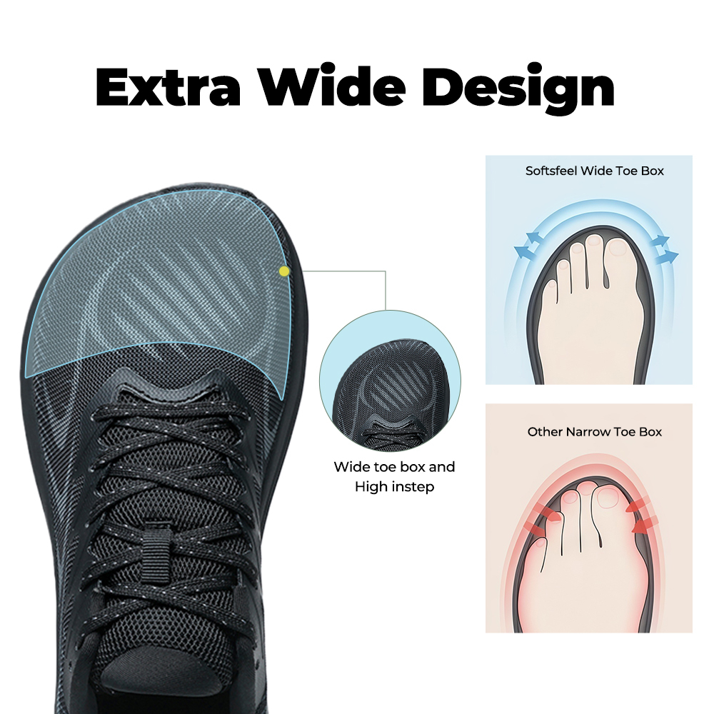 Men's WideToe Grip V2 - Matte Black
