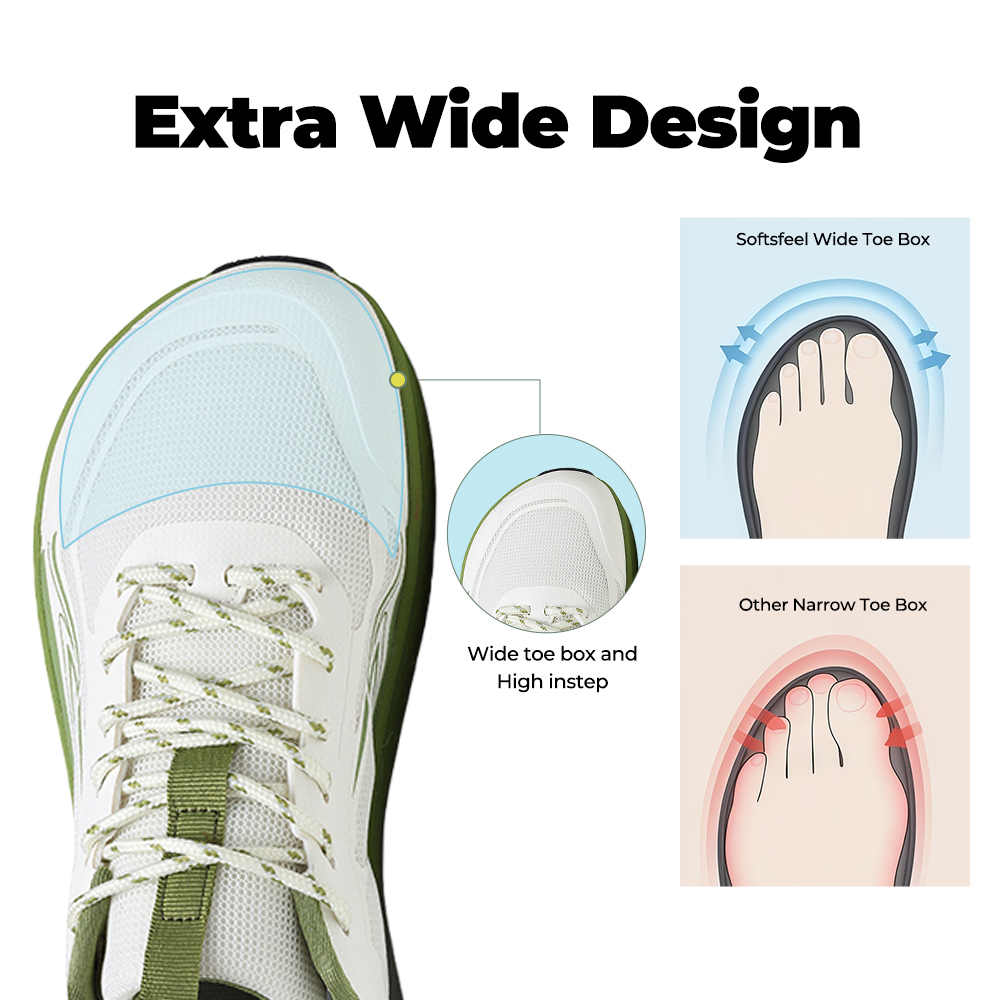 Men's WideToe Grip V3 - Mint White