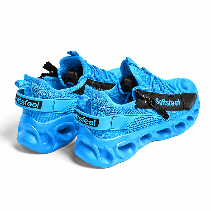 Softsfeel® Men's Side-Zip ComfortFit Walking Shoes - Blue
