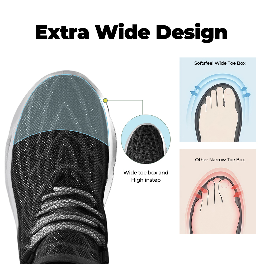 Softsfeel® Women's Cloud Strider V1 - Black Red