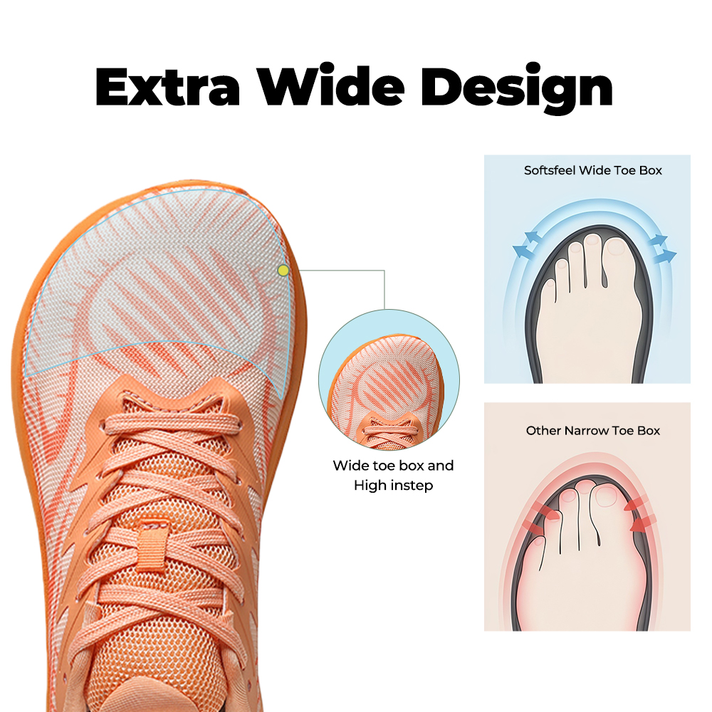 Women's WideToe Grip V2 - Peach Coral