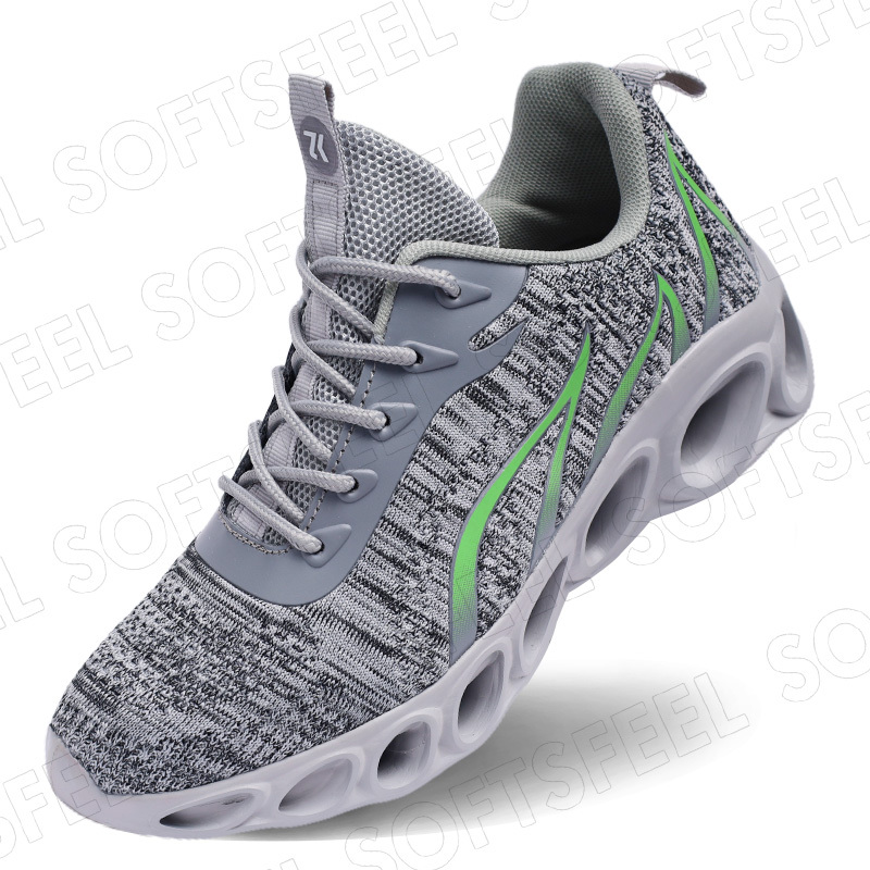 Softsfeel Men's Relieve Foot Pain Perfect Walking Shoes - Gray-SOFTSFEEL