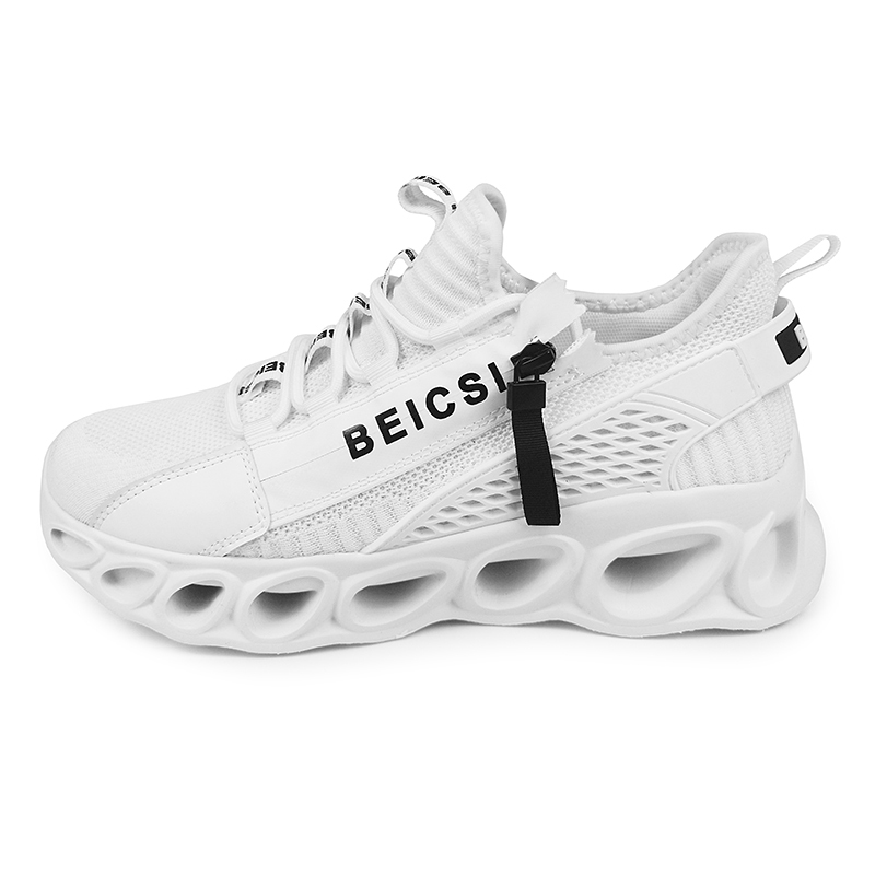 Softsfeel Women's Side-Zip ComfortFit Walking Shoes - White-SOFTSFEEL