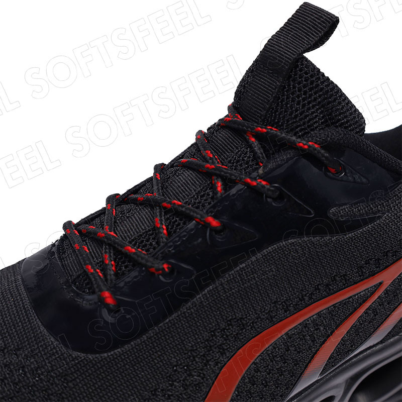 Softsfeel Women's Relieve Foot Pain Perfect Walking Shoes - Black Red-SOFTSFEEL