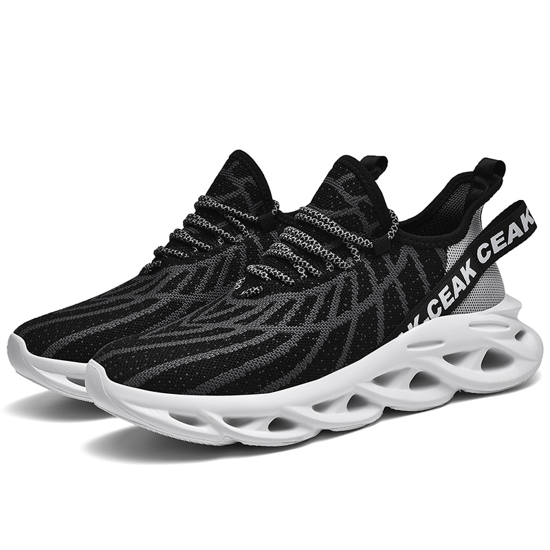 Women's Ortho Stretch Cushion Shoes - Black Gray-SOFTSFEEL