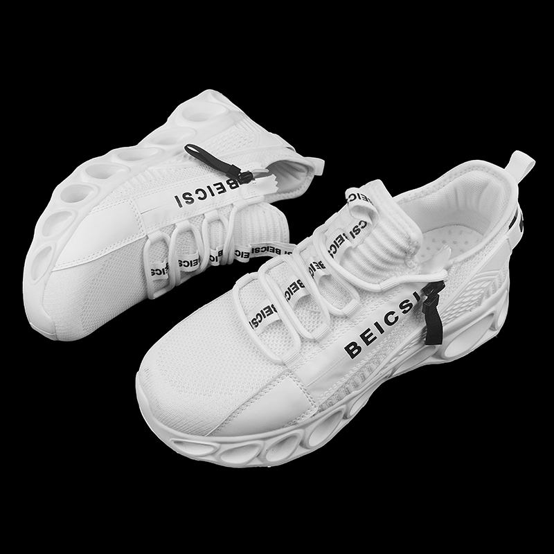 Softsfeel Women's Side-Zip ComfortFit Walking Shoes - White-SOFTSFEEL