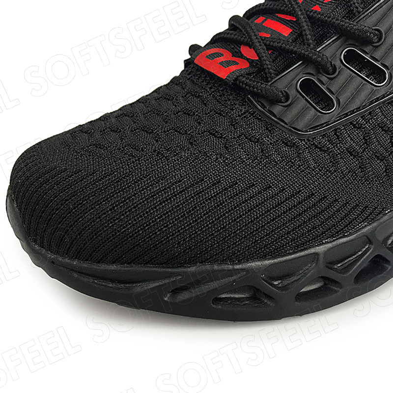 Softsfeel Women's AirCushion Shoes - Black Red-SOFTSFEEL