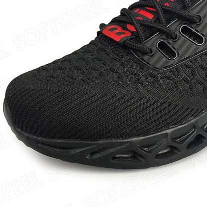 Softsfeel Women's AirCushion Shoes - Black Red-SOFTSFEEL