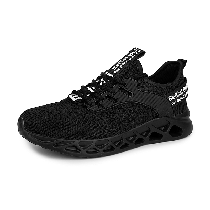 Softsfeel Men's AirCushion Shoes - Black-SOFTSFEEL