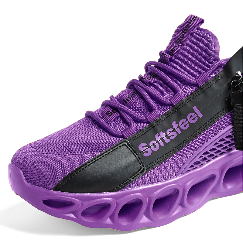 Softsfeel® Men's Side-Zip ComfortFit Walking Shoes - Purple