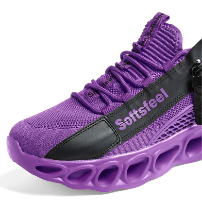 Softsfeel® Men's Side-Zip ComfortFit Walking Shoes - Purple