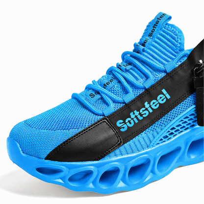 Softsfeel® Men's Side-Zip ComfortFit Walking Shoes - Blue