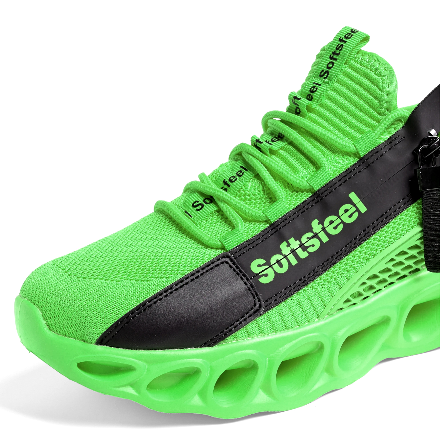 Softsfeel® Men's Side-Zip ComfortFit Walking Shoes - Green