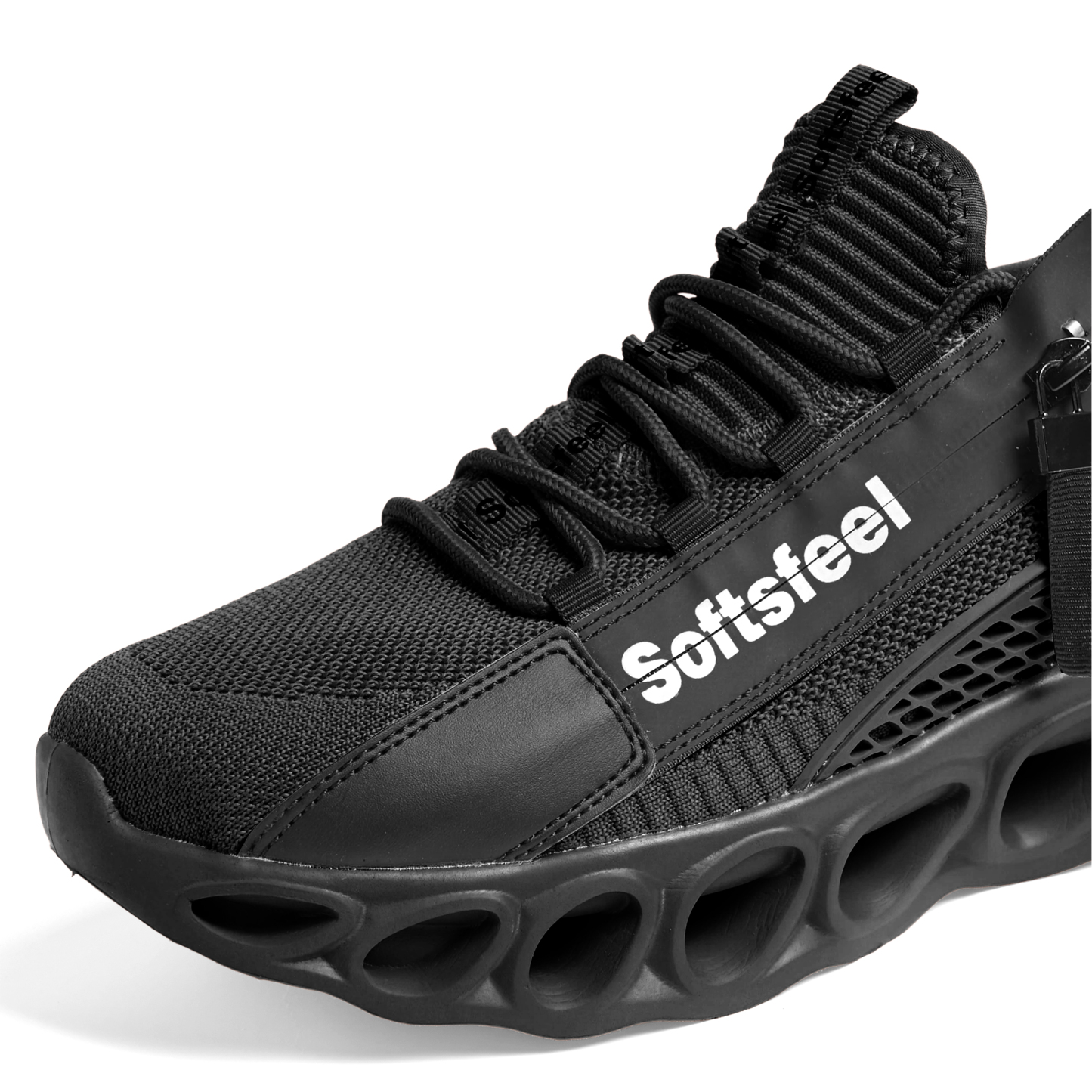 Softsfeel® Women's Side-Zip ComfortFit Walking Shoes - Black