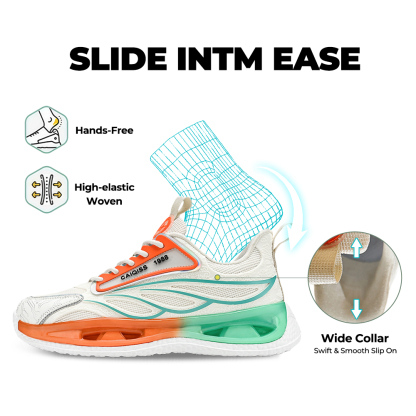 Men's AirWave Flow V5 - Cloud Sail White with Sunset-Mint Accents