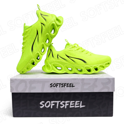 Softsfeel Men's Relieve Foot Pain Perfect Walking Shoes - Fluorescent Green-SOFTSFEEL