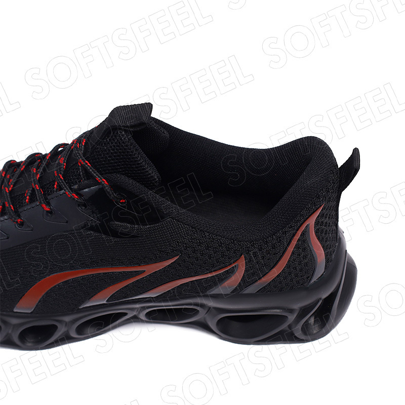 Softsfeel Women's Relieve Foot Pain Perfect Walking Shoes - Black Red-SOFTSFEEL