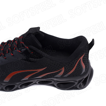 Softsfeel Relieve Foot Pain Perfect Walking Shoes - Black Red-SOFTSFEEL